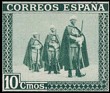 Spain 1938 Army 10 CTS Green Edifil 850I. España 850I. Uploaded by susofe